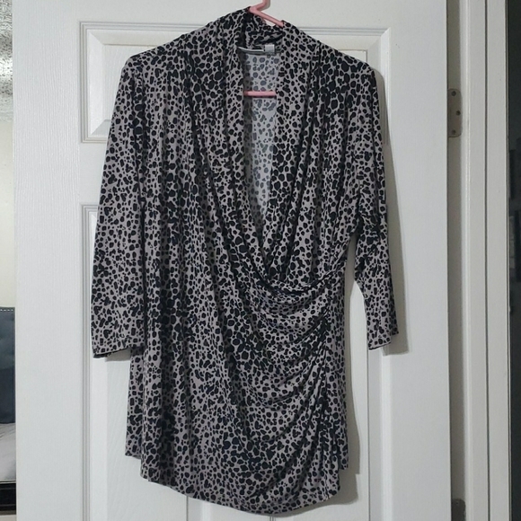 Susan Graver Tops - Susan Graver Animal print blouse
